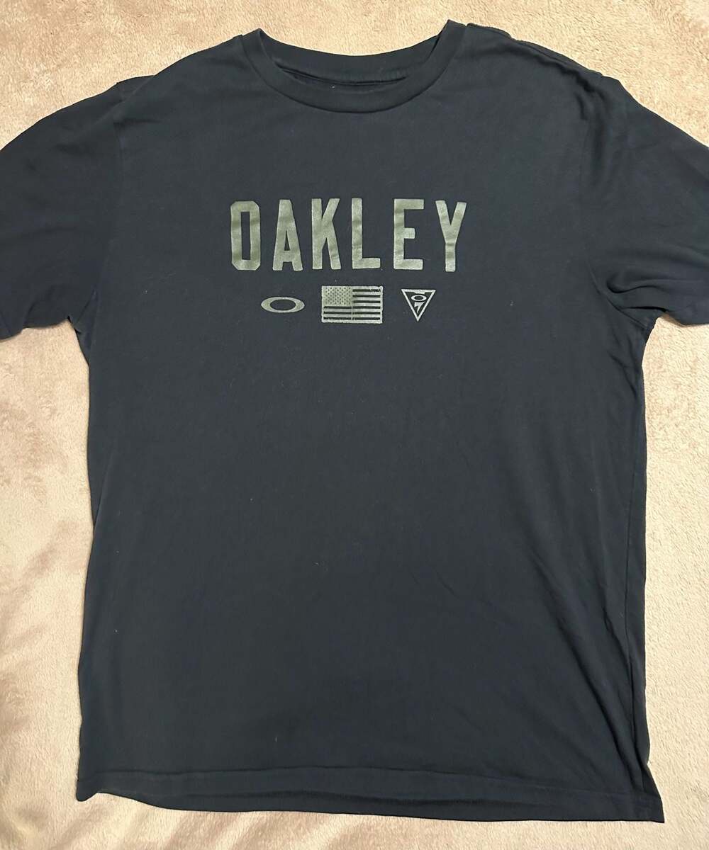 Oakley SI Bark US Flag Graphic T-Shirt Black Size L